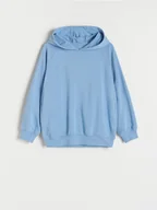Bluzy dla chłopców - Reserved - Bluza oversize z kapturem - niebieski - miniaturka - grafika 1