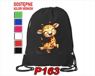 Torby szkolne - Worek Szkolny Na Wf Buty Dla Dziecka Zwierzaki Śmieszne Różne + Imię - miniaturka - grafika 1