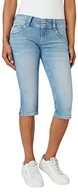 Spodenki damskie - Pepe Jeans Damskie szorty dżinsowe Gen Crop, Niebieski (Denim-nb8), 32W - miniaturka - grafika 1