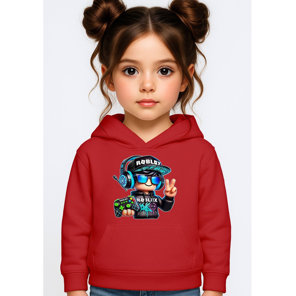 BLUZA DZIECIĘCA Z KAPTUREM ROBLOX GRACZ 104 DLA DZIECKA PREZENT