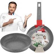 Patelnie - PATELNIA TRADYCYJNA MARMURKOWA ALUMINIOWA PIERRE 20CM SZARA NON-STICK INDUK - miniaturka - grafika 1