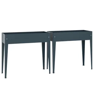 Donice ogrodowe, 2 szt., szare, stal galwanizowana Lumarko - Donice - miniaturka - grafika 5