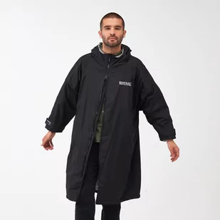 Regatta Unisex Płaszcz Plażowy Wodoodporny Changing Robe Czarny, Rozmiar: S/M - Płaszcze damskie - miniaturka - grafika 1
