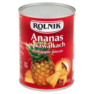Rolnik ananas w kawałkach 560 g - Konfitury, marmolady, powidła - miniaturka - grafika 1