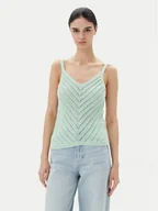 Koszulki i topy damskie - Vero Moda Top Peru 10326463 Zielony Regular Fit - miniaturka - grafika 1