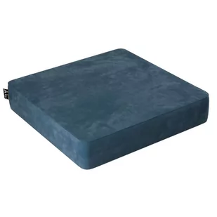Puf Velvet Square, pruski błękit, 50x50x10cm, Posh Velvet - Pufy i podnóżki - miniaturka - grafika 1