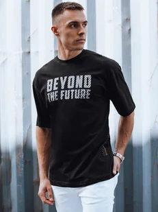 T-shirt męski czarny Dstreet RX5526 - Koszulki męskie - miniaturka - grafika 1