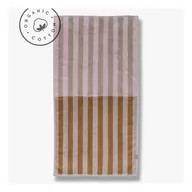 Ręczniki - Brązowo-beżowy ręcznik kąpielowy z bawełny organicznej 70x133 cm Disorder – Mette Ditmer Denmark - miniaturka - grafika 1