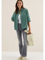 Koszule damskie - Cecil Koszula sztruksowa w kolorze turkusowym - miniaturka - grafika 1