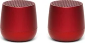 Głośniki przenośne - Lexon Twin Mino+ Czerwone aluminiowe - miniaturka - grafika 1