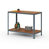 Stoły warsztatowe - B2B Partner Stół regałowy, półki MDF, 900 x 1200 x 600 mm, 300 kg 540075 - miniaturka - grafika 1