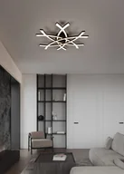 Lampy sufitowe - POLLORCK R63691132 lampa sufitowa czarna duża śnieżynka LED 33W 3000K - miniaturka - grafika 1