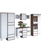 Inne meble do salonu - Meblościanka 5 Nordis MebloCross Sonoma Jasna / Biały Mat - miniaturka - grafika 1