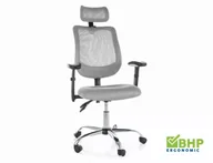 Fotele i krzesła biurowe - Fotel ergonomiczny Q-118 R Signal Szary - miniaturka - grafika 1