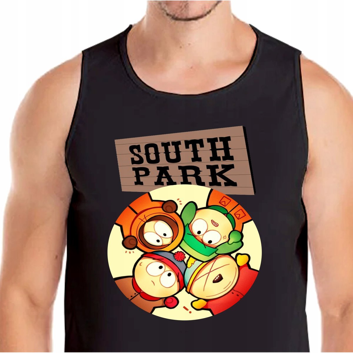 3352 TANK KOSZULKA Miasteczko South Park CARTMAN XXL CZARNA