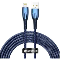 Kable USB - Baseus Kabel USB do Lightning Glimmer, 2.4A, 2m niebieski - miniaturka - grafika 1