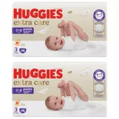 Pieluchy - Huggies Pieluchomajtki Mega Pants 3 (6-11 kg) Extra Care Zestaw 2 x 48 szt. - miniaturka - grafika 1