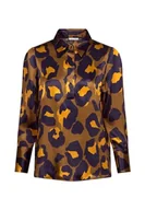 Bluzki damskie - Seidensticker Damska bluzka - modna bluzka - Regular Fit - kołnierz koszuli - długi rękaw - 100% wiskoza, zielony, 34 - miniaturka - grafika 1