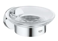 Mydelniczki i dozowniki mydła - Grohe QuickFix Start - Mydelniczka z uchwytem, szkło/chrom 41193000 - miniaturka - grafika 1