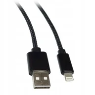 Kable USB - Kabel Przewód iPhone - USB 2m kolor czarny - miniaturka - grafika 1