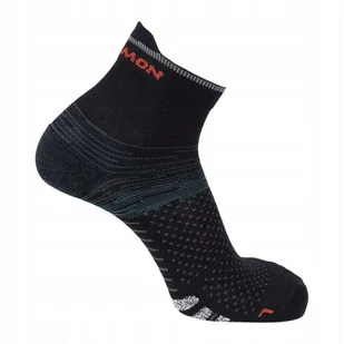 Skarpety do biegania Salomon Predict ankle odblaskowe paski wełna merino - Odzież trekkingowa damska - miniaturka - grafika 1