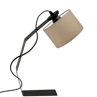 Lampy stojące - Czarno-beżowa lampa stołowa z metalu HAGA - miniaturka - grafika 1