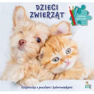 Kolorowanki, wyklejanki - Książeczki z puzzlami Dzieci zwierząt - miniaturka - grafika 1