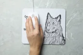 Podkładki pod mysz - Owczarek belgijski podkładka pod mysz z psem Art-Dog - miniaturka - grafika 1