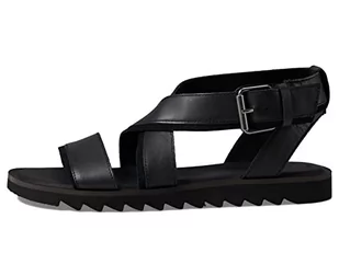 TOMS Sandały damskie Sidney Tread płaskie, Czarny, 43.5 EU - Sandały damskie - miniaturka - grafika 1