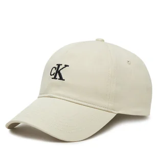 Czapka z daszkiem Calvin Klein Jeans Embroidered Monogram Cap LV04K5024G Biały - Czapki damskie - miniaturka - grafika 1