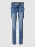 Spodnie damskie - Jeansy o normalnym kroju z efektem denimu - miniaturka - grafika 1