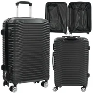 Walizki - ŚREDNIA WALIZKA PODRÓŻNA na KÓŁKACH 63 L BAGAŻ ABS TWARDA do SAMOLOTU LEKKA - miniaturka - grafika 1