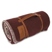 Koce - Koc piknikowy Petromax z wełny owczej 150 x 200 cm czerwony/brąz - miniaturka - grafika 1