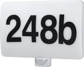 Lampy ogrodowe - Kinkiet Maclean Lampa LED Maclean, numer domu, czujnik zmierzchu i ruchu, ściemnialna, 20W, IP65, barwa neutralna 4000K, 1600lm, MCE466 W - miniaturka - grafika 1