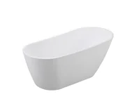 Wanny - Wanna wolnostojąca Besco Melody 170x80 cm owalna biały połysk syfon i maskownica grafit WAS-170-MGR - miniaturka - grafika 1