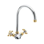 Baterie kuchenne - Sapho Antea Bateria kuchenna chrom/złoty 3092 - miniaturka - grafika 1