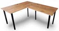 Biurka - Narożne biurko z regulowanymi nogami 150x90x60 dąb craft złoty Namir - miniaturka - grafika 1