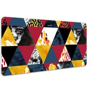 Podkładki na biurko - Mata ochronna na blat Mozaika z trójkątów 100x50 cm, Dywanomat - miniaturka - grafika 1