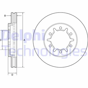 Delphi Tarcza hamulcowa BG4795C - Tarcze hamulcowe - miniaturka - grafika 1