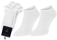 Skarpetki męskie - TOMMY HILFIGER SKARPETKI STOPKI 2 PARY WHITE 342023001 300 - Rozmiar: 47-49 - miniaturka - grafika 1