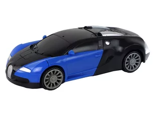 Samochód-Robot 2w1 Bugatti Niebieski Efekty Świetlne - Samochody i pojazdy dla dzieci - miniaturka - grafika 2
