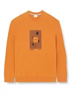 Bluzy męskie - s.Oliver Big Size Bluza męska, pomarańczowa, XXL, pomarańczowy, XXL - miniaturka - grafika 1