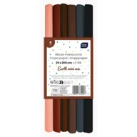 Szkolne artykuły papiernicze - Interdruk Bibuła marszczona Earth mini mix 6szt 200x25cm - miniaturka - grafika 1