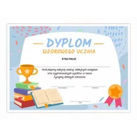 Dyplomy i okładki - LearnHow Dyplom A4 wzorowego ucznia - Puchar 30szt - miniaturka - grafika 1