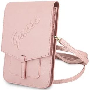 Guess Torebka GUWBRSAVSPI różowa Saffiano Script 8_2274784 - Plecaki - miniaturka - grafika 1
