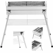 Piece, kotły  i płyty grzejne gastronomiczne - Grill węglowy - z półką i składanym rusztem - 53 x 26 cm - stal nierdzewna / stal ocynkowana - Royal Catering RCEK-1030 - miniaturka - grafika 1