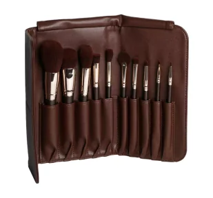 Inglot Zestaw pędzli w etui CHOCOLATE - Pędzle do makijażu - miniaturka - grafika 1