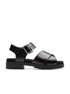 Sandały damskie - Clarks Skórzane sandały "Orinoco Cross" w kolorze czarnym - miniaturka - grafika 1