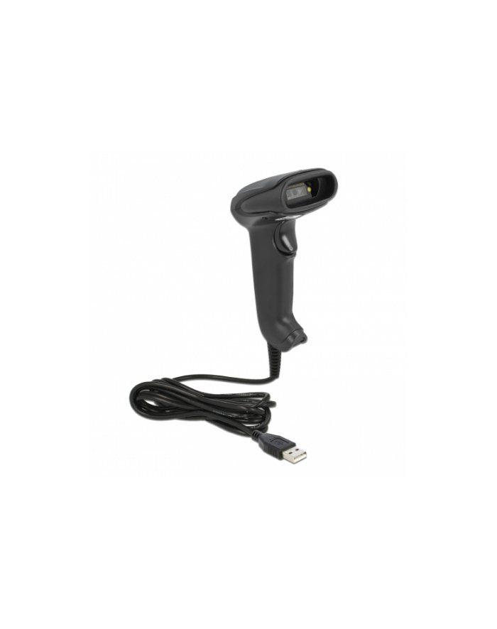 Delock Czytnik Kodów Kreskowych Ręczny Czytnik Kodów Kreskowych 1D/2D Led Czarny 90557