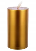 Lampiony i znicze - Świeczka wkład znicza LED efekt płomienia 10 cm na baterie AA złoty znicz - miniaturka - grafika 1